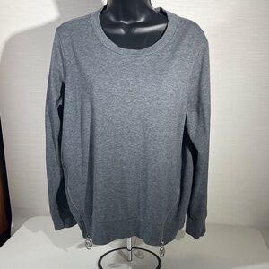 Michael Kors MK Logo Crew Sweatshirt Zipper Tabs
Gray Silver